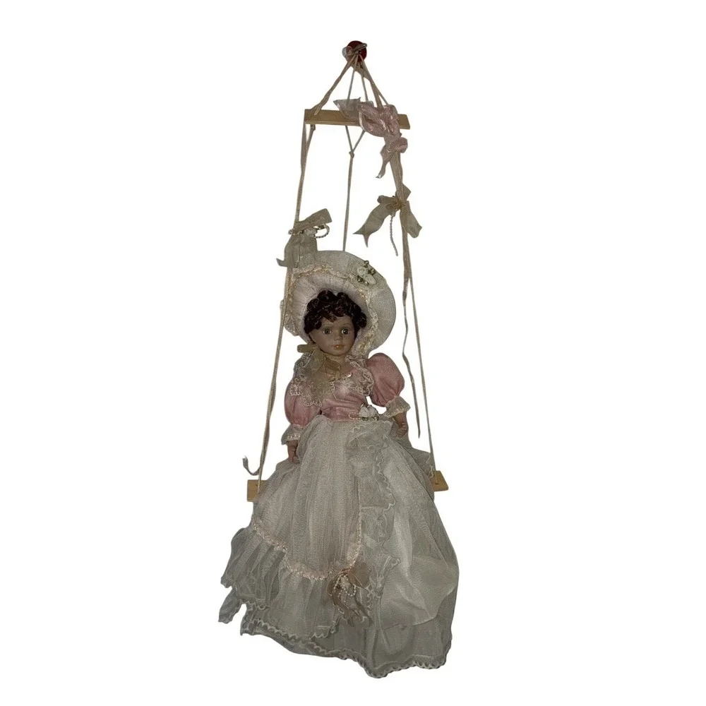 Show Stoppers Porcelain Doll On A Swing Gentle Breeze Collection Vintage